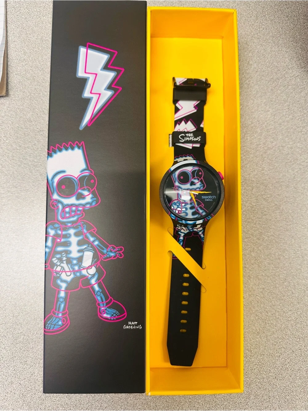 Swatch Bart Simpson Ay Caramba! Watch - New In Box